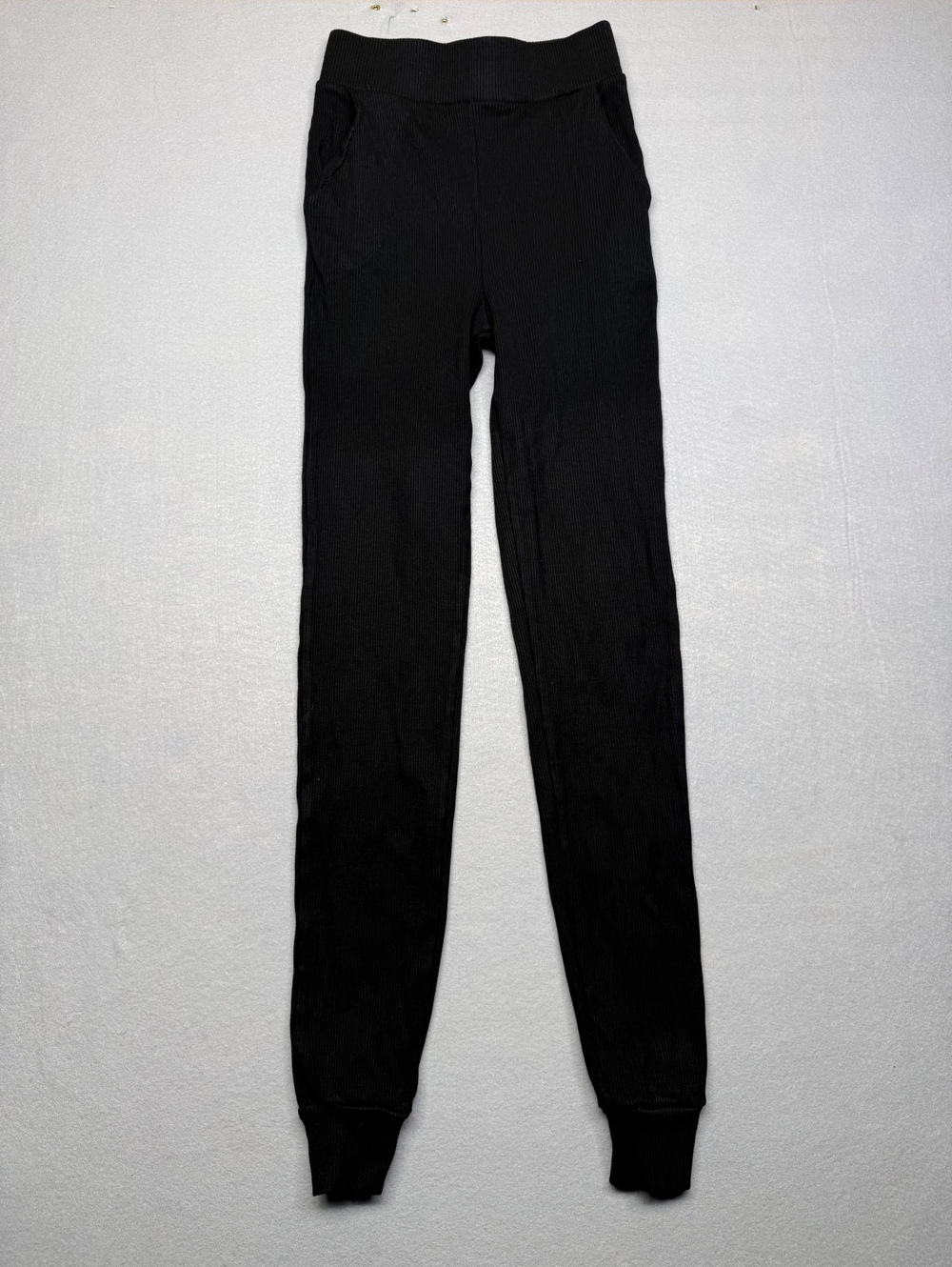 Naked Wardrobe Black Ribbed Leggings Women Regular M